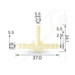 Пластиковий трійник d5.5