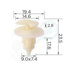 Кліпса обшивки Audi VW 175867299 Renault 8934201681