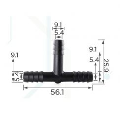 Пластиковий трійник d9.1мм
